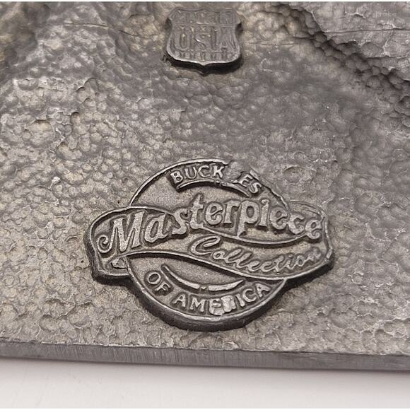 Vintage VICTOR His Master’s Voice Brass & Enamel Belt Buckle Buckles of America - Picture 9 of 15